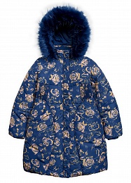 Пальто для девочек (GZFL5080/1) Pelican - цвет Тёмно-синий